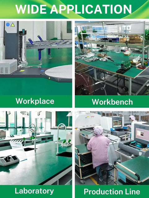 Wide application of Heavy Duty Pro Grade Anti Static Mat Roll For Electronics Repair On Workbench in various settings.