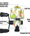 Spincast Fishing Reel Size 30 With Right Or Left Hand Retrieve 3 9 To 1 Gear Ratio Pre Spooled With Line Stainless Steel Dual Line Pickup
