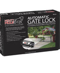 Packaging for Automatic Gate Lock FM143 For Gate Openers, Heavy Duty Security Lock, 2500 lbs force, Easy DIY Installation
