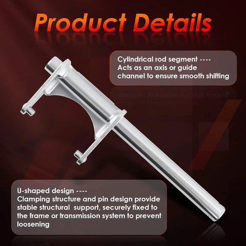 618-0245B Shift Fork For Yard Machines Compatible Units, Easy Install, Durable Transmission Part, Smooth Shifts, No Fuss Gear Tuning, 2 Year Warranty, Built For Tough Yard Work. silver metal shift fork with U-shaped pin
