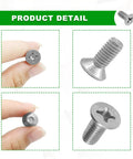 Hella Durable Stainless Steel Brake Disc Rotor Screws Heavy Duty Rust Proof Retaining Bolts Set For Front And Rear Honda Acura Hyundai Kia showing detailed screw design and precision fit.