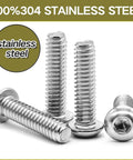 Premium Stainless Steel M2 Button Head Hex Socket Screws Kit 660Pcs M2x4 6 8 10 12 16 20mm close-up view