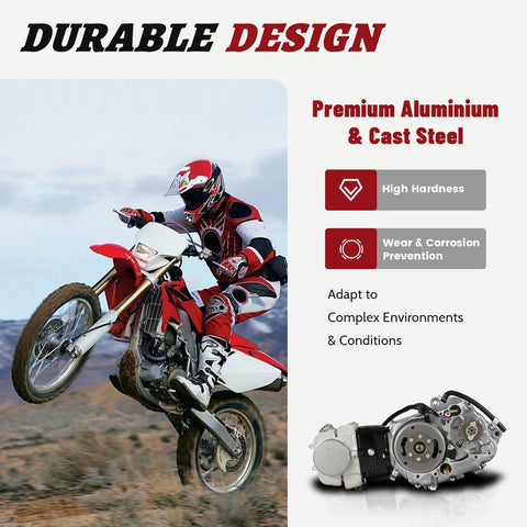 125cc 4 Stroke Engine Kit With Manual Clutch For Honda CRF50 XR50 CRF70 Z50R QR50 Dirt Pit Bike shown with durability features