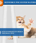 Hands-Free Magnetic Door Screen For 36x80 Inch Doors Tear-Resistant High-Density Fiber Mesh with cat showing pet-friendly design