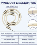 Adjustable Brake Lathe Silencer Band for Ventilated Rotors That Keeps Grinding Quiet And Smooth Like A Pro Compatible With AMMCO 6920