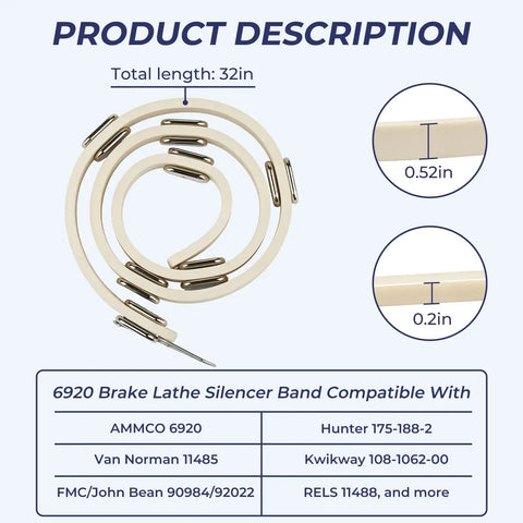 Adjustable Brake Lathe Silencer Band for Ventilated Rotors That Keeps Grinding Quiet And Smooth Like A Pro Compatible With AMMCO 6920
