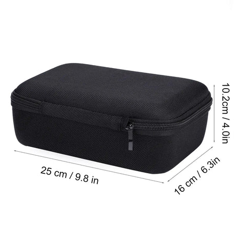 Road Warrior Microphone Case For Sm7b And Mv7 Podcast Mic, sturdy black hardshell pouch, dimensions 25x16x10cm.