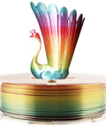 Shiny Gradient Rainbow PLA Filament 1.75mm 1kg Spool For FDM 3D Printing, Color Changing Silk Finish, with Peacock Figure