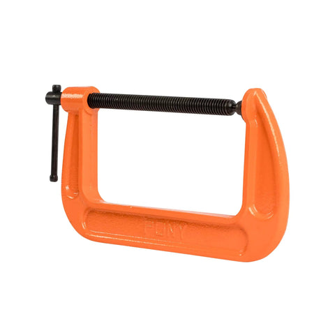 Heavy Hitter 6 Inch C Clamp Boasts Rock Solid 1000 Pound Grip With Ductile Iron Cast Frame Zinc Plated Acme Screw And Bright Orange Finish Crafted For Serious Woodworking And Everyday Diy Projects