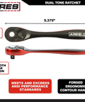 Dual Tone 72-Tooth Ratchet Set With 1 Quarter Inch, Quick Release Socket Change, Reversible Design, Chrome Vanadium Steel