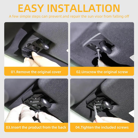 Dodge Ram 1500 Sun Visor Repair Kit Heavy Duty Aluminum Clip Replacement U Shaped Visor Clip Fix For 2019 To 2026 Models
