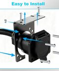 Built Tough 7 Pin Trailer Connector With Mounting Bracket And Color Coded Wiring Harness For No Fuss DIY Friendly Installation Waterproof 7 Way Plug