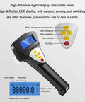 Straight Shooter Hand Pushed Measuring Wheel And Portable Telescoping Distance Tracker With Hd Lcd Screen showing digital display and control buttons.