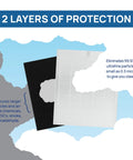 Replacement 400S Smokestop HEPA Filter for Blueair 480i and 400S Series Air Purifiers, two-layer filter diagram
