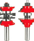 Pro Grade Entry And Interior Door Router Bit System With 1/2 Inch Shank And Ogee Profile, 1-7/8 Inch Diameter, Two Carbide Cutters