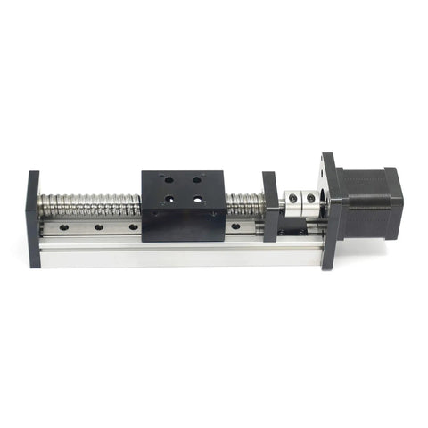 1 Piece SFU1605 Linear Rail Guide Ballscrew With Square Rails And NEMA17 Stepper Motor 150mm Stroke For DIY CNC Router X Y Z Linear Stage Actuator 0.03mm Repeatability High Precision, front view