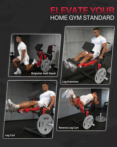 Six In One Leg Extension And Curl Machine For Home Gym Target Quads Hamstrings Glutes With Seated Leg Curl Lying Leg Curl And Preacher Pad