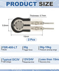 Thin Film Pressure Sensor Pad 30g To 10kg Range FSR 400 ST Flexible Force Sensor dimensions and specifications