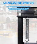 Heavy Duty 20 Ton Hydraulic Shop Press With Adjustable H Frame And Steel Press Plates Floor Mounted Bearing Press showing manganese steel spring.