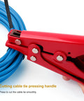 Red Zip Tie Tool For Easy Tensioning And Cutting Nylon Cable Ties Up To 0.37 Inches No Fuss Heavy Duty Metal Tensioner