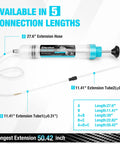 DURATECH 500cc brake fluid extractor with 27.6in extension hose and two 11.41in extension tubes for automotive suction pump