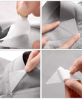 240 Pack Heavy Duty PVC Collar Stays for Dress Shirts applied to collar for crisp neckline, demonstrating easy usage.