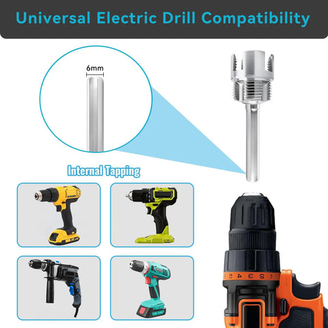 Dual Function Pipe Threader Tool For 1/2 Inch Plastic Pipes, Internal And External Threading, Drill Compatible To Speed Up Work, Heavy Duty Alloy Steel Construction, Pro DIY Pipe Fitting Tool, drill-compatible 6mm internal tapping on a pipe