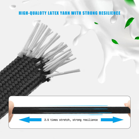 Black Adjustable Bungee Cords With Hooks Set 80 Inch Heavy Duty Elastic Straps With Metal Buckle Length Adjustment For Moving Cargo Luggage Tie Downs 4 Pack