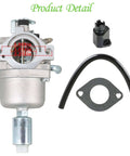 Carburetor Replacement Kit For 17.5HP To 21HP Lawn Mower And Tractor Engines, visible parts including gasket and fuel line.