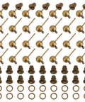 Antique Bronze Ball Stud Earring Findings Set With Horizontal Loops Ear Nuts And Iron Jump Ring 40 Pcs For Jewelry Making 15mm DIY