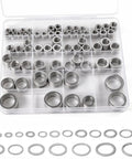 580 Piece Aluminum Crush Washer Set With 18 Sizes M6 To M24 for Auto Motorcycle and Equipment Oil Drain Plug Gasket Kit