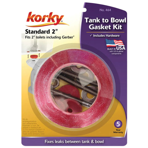Universal 2 Inch Tank To Bowl Gasket And Hardware Kit Fits Most Two Piece Toilet Tanks Easy Leak Proof Repair For Home And Diy Projects Made In Usa