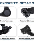 Front Lower Control Arm With Ball Joint Assembly Left And Right For 2007 To 2016 Cadillac Escalade ESV EXT Avalanche Suburban Tahoe Yukon GMC Sierra 1500 Silverado 1500 Beefed Up Heavy Duty Replacement Kit with close-up on details