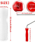 9 Inch Screed Spiked Roller For Epoxy Floors Pro Grade Latex Self Leveling Tool With Threaded Handle And Frame size dimensions
