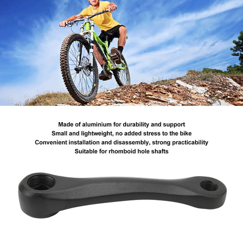 Lightweight 140mm Aluminum Diamond Hole Bike Crank Arm For Mid Drive EBikes Beefy Torque Durable Mountain Bike Crankset Replacement Part Easy Install Today, black aluminum crank arm for mid-drive e-bike