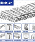 18 Piece Drywall And Cutting Drill Bit Set For Wood Plastic And Drywall One Eighth Inch Bits Multipurpose M2 High Speed Steel
