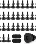 Beefy 40 Pcs Adjustable Leveling Feet With T Nut Kit Three Eighths Inch Sixteen Thread Heavy Duty Metal Levelers Black with Anti Skid Pads