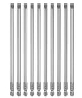 Set of 10 SL6 Slotted Screwdriver Bits 6mm Tips, 150mm Long, Hex Shank, Magnetic Flat Head, S2 Steel for Power Tools