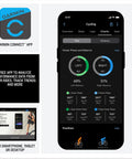App interface showing cycling power phase data for Rally XC110 Single-Sensing Power Meter Pedals on smartphone display.