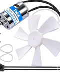6-Inch RV Vent Fan Blade With 12V D-Shaft Motor Replacement For RV Bathroom Exhaust Vent Roof Ceiling Easy Install DIY Friendly White Blades Includes 2 Screws 2 Zip Ties And Switch