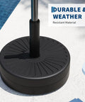 Heavy Duty 80Lb Patio Umbrella Base Built Tough To Keep Your Shade Standing In Wind With Adjustable Pole Adapter Fits 1.5 To 2.1 Inch Poles