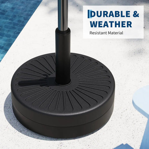 Heavy Duty 80Lb Patio Umbrella Base Built Tough To Keep Your Shade Standing In Wind With Adjustable Pole Adapter Fits 1.5 To 2.1 Inch Poles