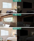 Travel Blackout Curtain That Blocks Out One Hundred Percent Sun And UV Rays No Drill Window Cover With Stickers And Suction Cups Portable Light Blocking Shades For Bedroom Nursery Dorm RV 50 By 78 Inches installed in various settings.