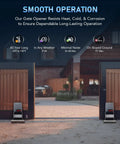 Automatic Sliding Gate Opener Kit For Gates Up To 1800 Lb With 2 Remote Controls in driveway operation