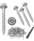 Heavy Duty Joist Hanger Screws Size Nine By One Point Five Inch Structural Fasteners, hex head, wood framing, assorted screws.