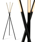 LED Tripod Floor Lamp With Dimmable Lights For Living Room Bedroom And Office Dope Modern Black Standing Lamp With Three Light Heads
