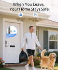 WiFi Smart Door Lock With Keyless Entry And Auto Lock, Remote App Control, Fingerprint, Passcode, And Key Access on front door