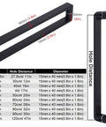 Door Pull Handle Modern Barn Door Kit With Slick Matte Black Finish For Wood And Interior Doors 37 Inch Length diagram