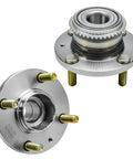 Two Pack Rear Wheel Bearing And Hub Assembly With ABS Ring For Mitsubishi Lancer ES 2002 To 2007 2.0L L4 4 Lug Replacement Set