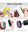 Installation steps for Grab These 78 Pc Crazy Awesome Sanding Discs With Super Easy Hook Loop Backing Pad For Your Drill.